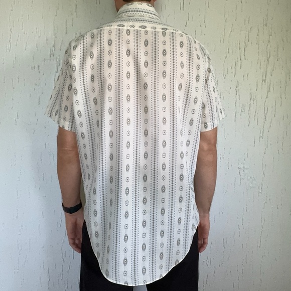 Kmart Men’s Vintage Short Sleeve Button Down Shirt Medium Natural - Picture 2 of 5